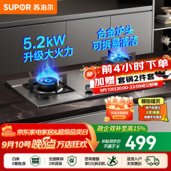 苏泊尔（SUPOR）燃气灶家用天然气双眼灶具厨房5.2KW大火力