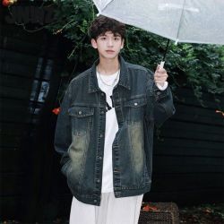 JNWZ 美式水洗复古宽松牛仔夹克