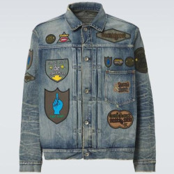 sacai x Mark Gonzales denim jacket 多刺绣牛仔