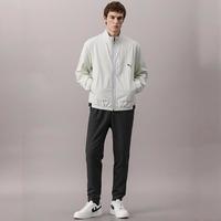 PUMA 纯色立领拉链长袖休闲夹克运动外套 白色 XL