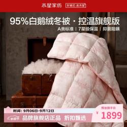 水星家纺 A类阻螨95%白鹅绒冬被芯防钻绒秋冬羽绒被子 95%白鹅绒冬被·控温旗舰150×210cm