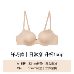 Ubras 【小胸聚拢】ubras无钢圈光面文胸 UX1233061