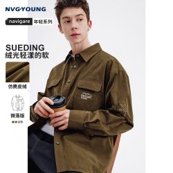 NVG·YOUNG NAVIGARE意大利小帆船工装衬衫外套男长袖衬衣