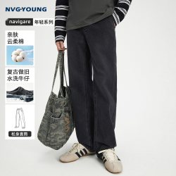 NVG·YOUNG navigare小帆船复古做旧水洗牛仔裤男直筒裤长裤