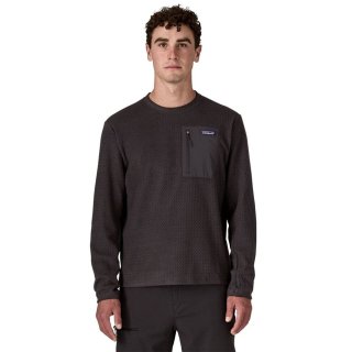 Patagonia 自营欧洲直邮PATAGONIA巴塔哥尼亚 R1 Air Crew男士黑色聚酯纤维