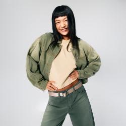 Gap 女装春季款廓形大口袋牛仔服外套常规工装风夹克727225