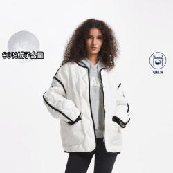 Gap 女装2024秋季款撞色设计波浪绗线羽绒服简约轻薄外套654995