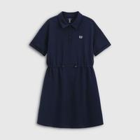 Gap 女装2026夏季款logo麦穗刺绣收腰POLO领短袖连衣裙859154