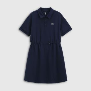 Gap 女装2026夏季款logo麦穗刺绣收腰POLO领短袖连衣裙859154