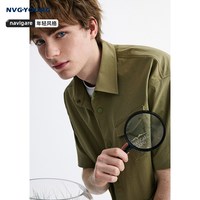 NVG·YOUNG NAVIGARE意大利小帆船男士短袖衬衫休闲工装衬衣外套