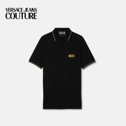VERSACE JEANS COUTURE 男士珠地棉Polo衫