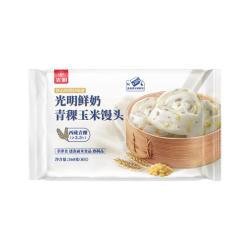 光明牌 蜜薯雪糕大白兔甜筒优倍冰淇淋  八宝饭馄饨馒头 鲜奶青稞玉米馒头360g*6