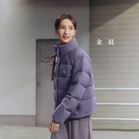 adidas 暖芯羽绒服 防风保暖鸭绒休闲外套女秋冬