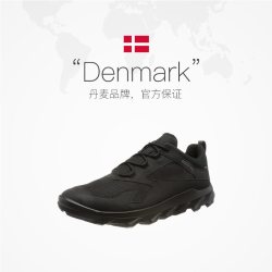 ecco 男款运动休闲鞋皮鞋皮革时尚低帮板鞋防滑82019