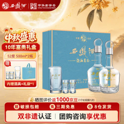西凤酒 海窖龄 10年富贵礼盒 52度凤香型白酒 500ml*2瓶 婚庆 中秋送礼