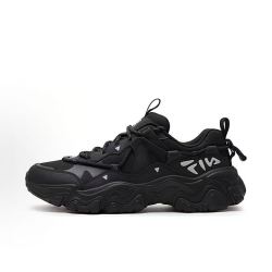 FILA FLUID 5 猫爪 5 复古舒适百搭 低帮跑步鞋 黑色