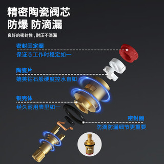潜水艇 全铜迷你短款角阀 冷热通用 4分出水 2只装
