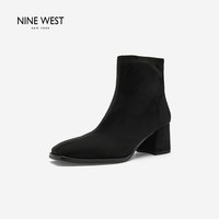 移动端、88VIP：玖熙 【麂皮极简】粗跟踝靴