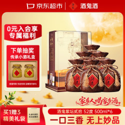 酒鬼 紫坛贰拾 柔和 52%vol 馥郁香型白酒 500ml*6瓶 整箱装