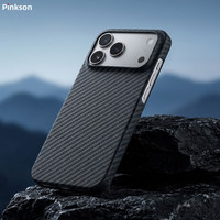 Pinkson 凯夫拉 iPhone16 Pro Max手机壳  芳纶纤维 黑色
