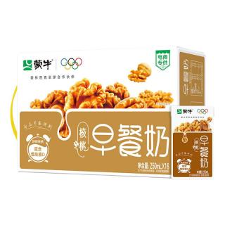 蒙牛 核桃味早餐奶 250ml*16盒*3箱 乳饮料
