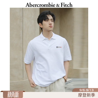 Abercrombie & Fitch 美式复古经典白色多色棉质短袖POLO衫上衣26夏男装124-6441 白色 S (175/92A)