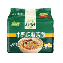 五谷道场 五谷道場非油炸方便面 小鸡炖蘑菇面5连包速食泡面98g
