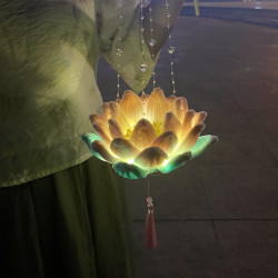 扭扭棒手提莲花灯发光荷花灯手工diy材料包送女友闺蜜中秋节礼物