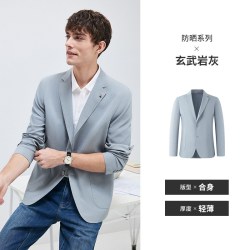 navigare [防晒]Navigare意大利小帆船白色薄款西装外套男士休闲西服