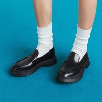移动端、88VIP：CAMPER 女鞋Walden英伦复古乐福鞋黑色增高软底厚底休闲皮鞋