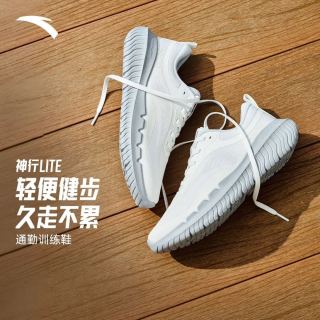 安踏 女子轻便百搭健步鞋运动鞋秋季减震耐磨跑步鞋健身训练鞋