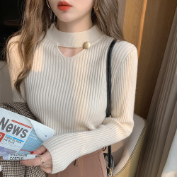 打底衫女款内搭爆款2024新款可外穿洋气百搭针织衫加绒毛衣秋冬季