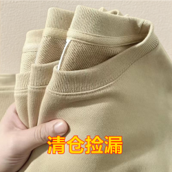 2023爆款重磅纯棉圆领毛圈宽松卫衣情侣休闲百搭秋冬大码打底衫