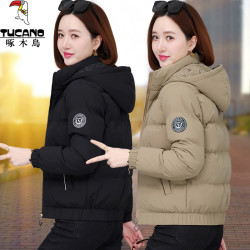 啄木鸟 短款棉服女冬季2026新款爆款棉衣加厚保暖中年妈妈棉袄外套
