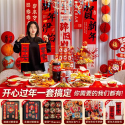 新年节日装饰用品蛇年新年元旦春节家用客厅场景气氛布置道具XN