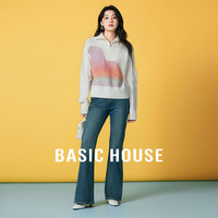 百家好 春季翻领宽松气质女装新款毛衣-B06245C1932
