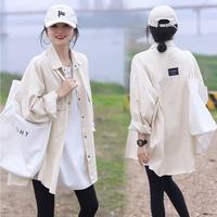 2026新款春秋慵懒风宽松衬衫女休闲百搭上衣韩版时尚工装衬衣外套