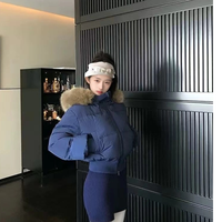 大毛领连帽可拆卸！复古风加厚棉服收腰显瘦加厚保暖短款棉服外套