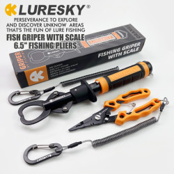 LURESKY 高品质称重带称控鱼器带秤不锈钢多功能精密路亚钳套装
