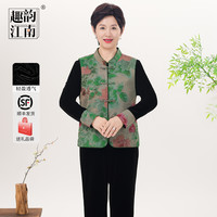 新中式妈妈装国风套装印花中老年女装初春洋气显瘦气质