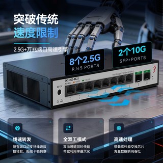 兮克 SKS3200-8E2X 10口2.5G光电混合万兆光口交换机