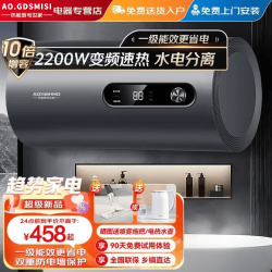 AO.GDSMISI 史密思热水器电热水器家用储水式扁桶双胆速热节能2200W卫生间出租房洗澡