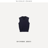 MJ0012澳洲进口纱线撒克逊羊毛定制背心马甲毛衣女