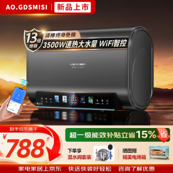 AO.GDSMISI 史密思电热水器家用洗澡储水式扁桶镁棒免更换一级能效3500W双胆
