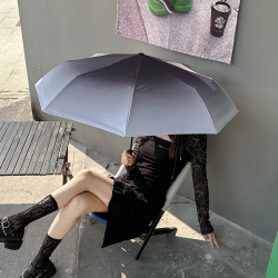 伞王严选冰美式名媛专属高奢轻奢简约时尚雨伞遮阳伞黑胶防晒两用