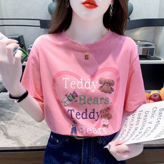 圆领卡通印花短袖T恤女装夏装2026新款宽松显瘦气质设计感上衣女