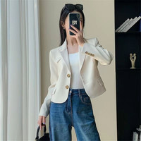 网红韩版小西装外套女短款2025春秋气质百搭小个子休闲时尚西服