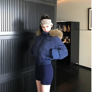 大毛领连帽可拆卸！韩版加厚棉服收腰显瘦加厚保暖短款棉服外套