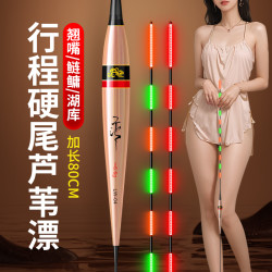 乐池80CM超长行程芦苇夜光漂日夜两用高灵敏草鲤浮漂鲢鳙翘嘴鱼漂