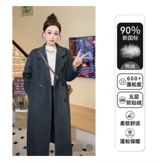 毛呢外套女冬季2024新款高级感加厚保暖内胆黑色气质呢子大衣16